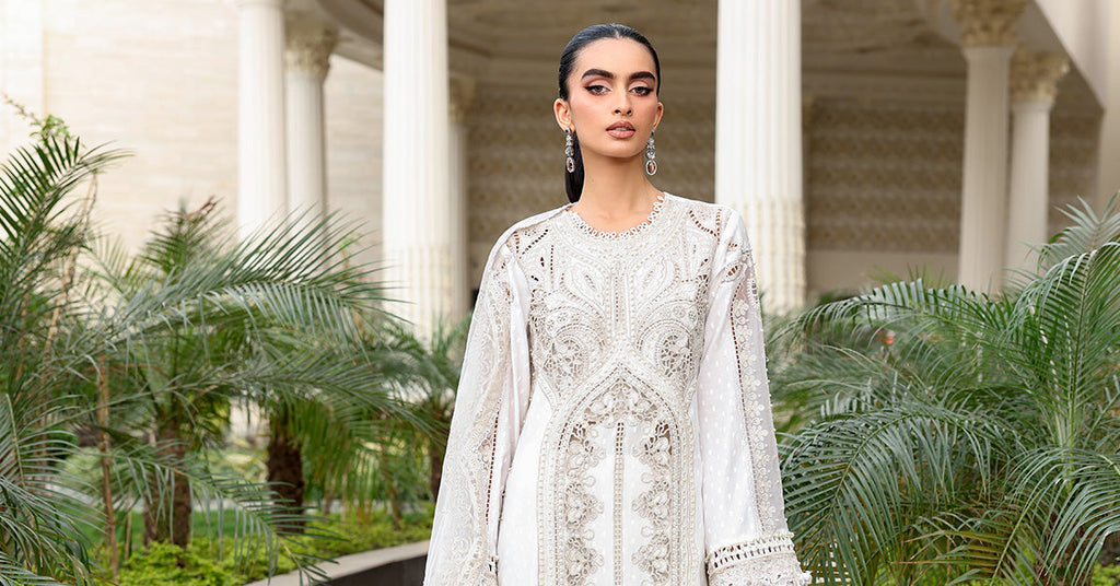 3 Piece Unstitched Embroidered Jacquard Lawn Suit
