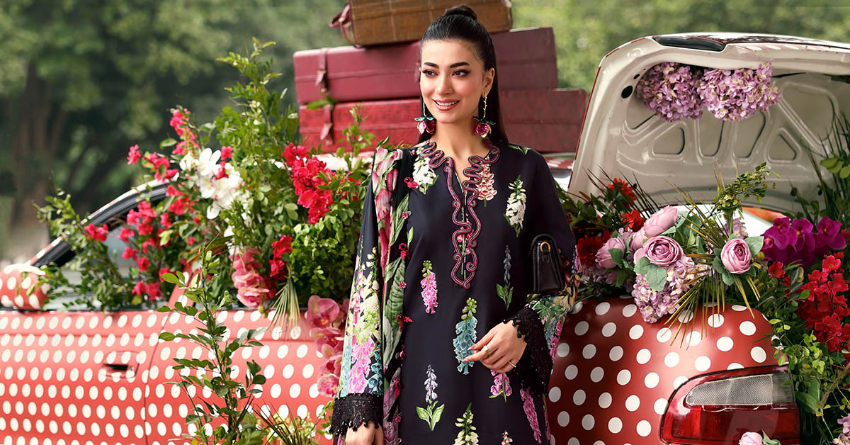 3 Piece Unstitched Embroidered Lawn Suit