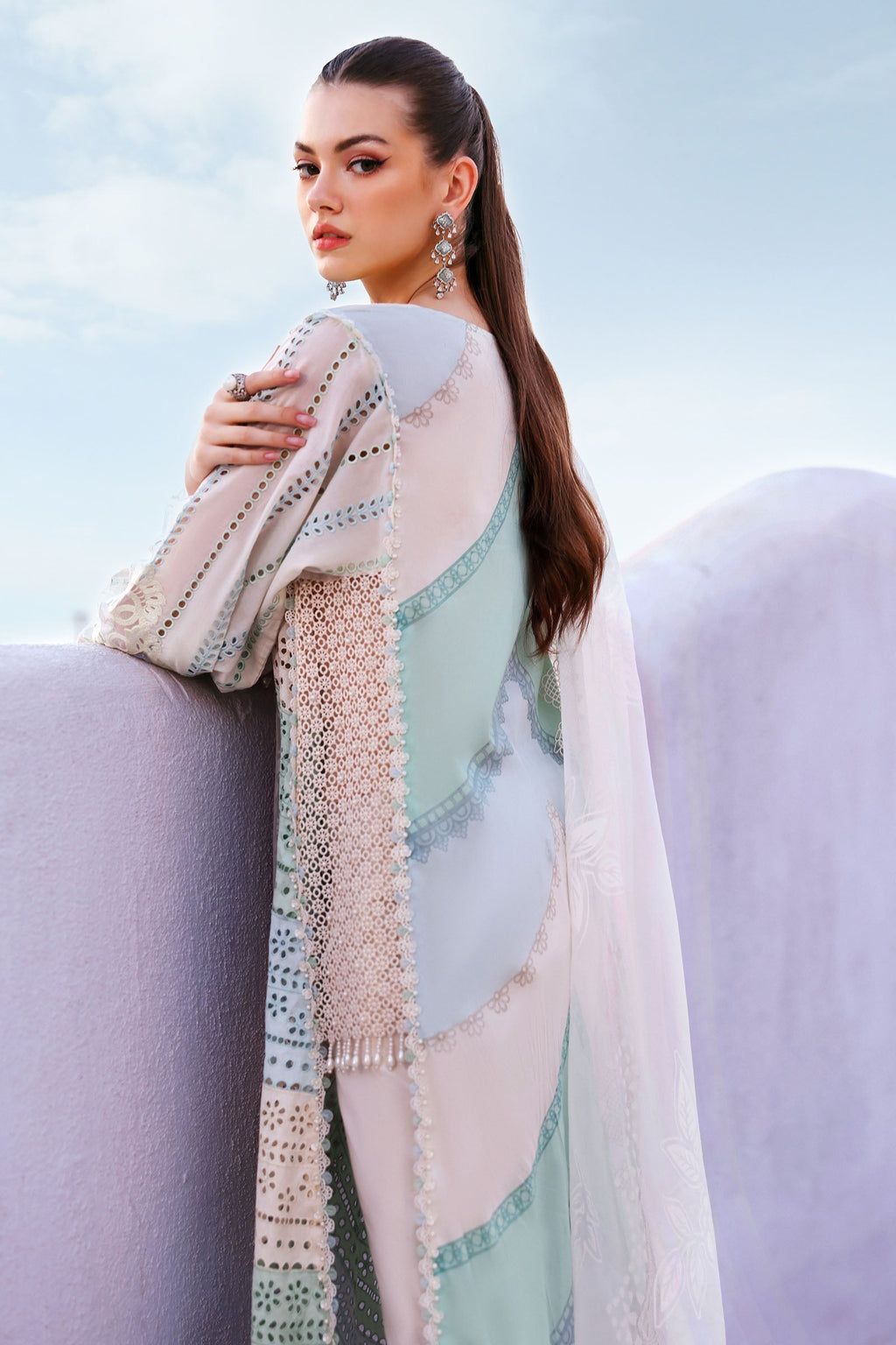 3 Piece Unstitched Embroidered Lawn Suit